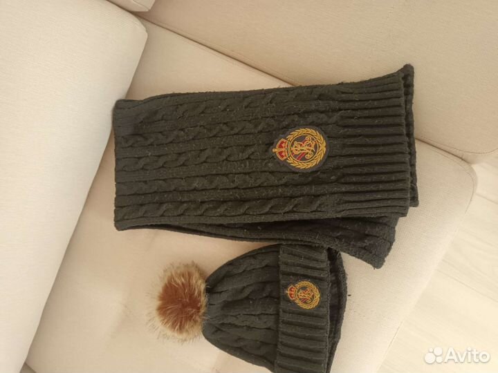 Комплект шапка и шарф женский Ralph Lauren