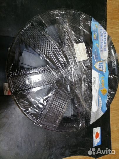 Колпаки комплект Lion R15 черный глянец