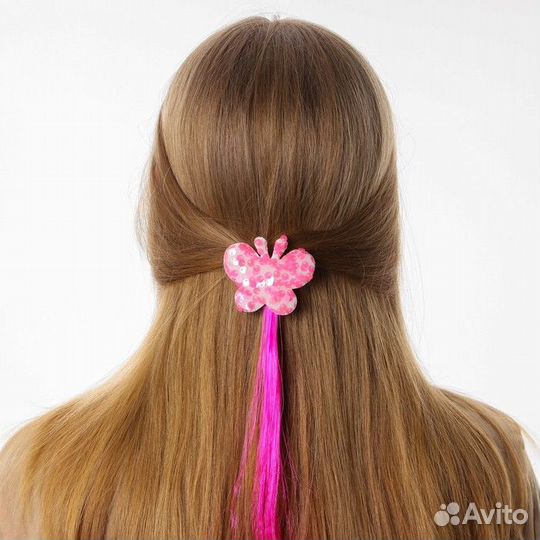 Прядь для волос микс звезда, сердечко, цветочек