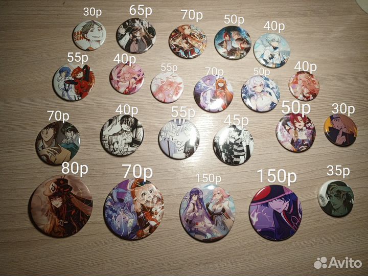 Значки с аниме