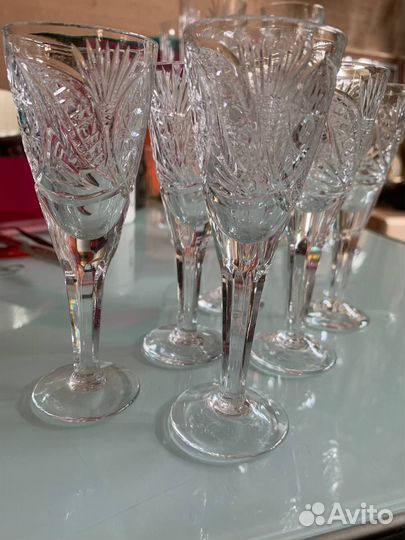 Бокалы и рюмки хрустальные СССР