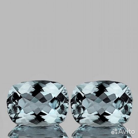 Аквамарин натуральный 1,52Ct 7х5мм 2шт. VVS Голубо