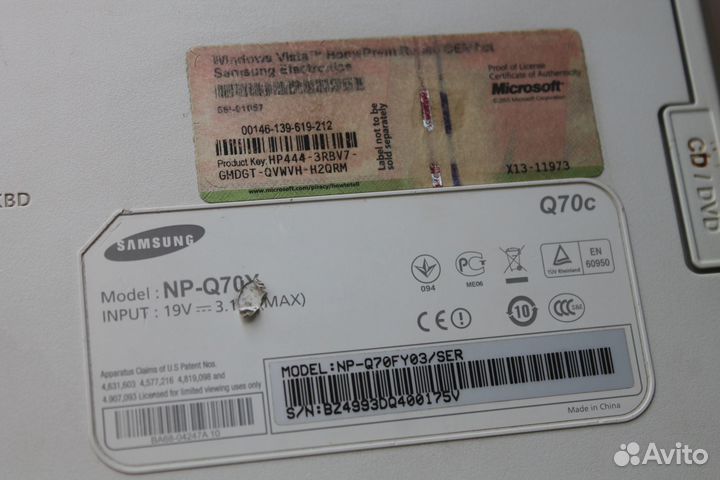 Ноутбук Samsung Q70c