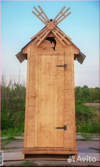 Дачный туалет деревянный ACC337
