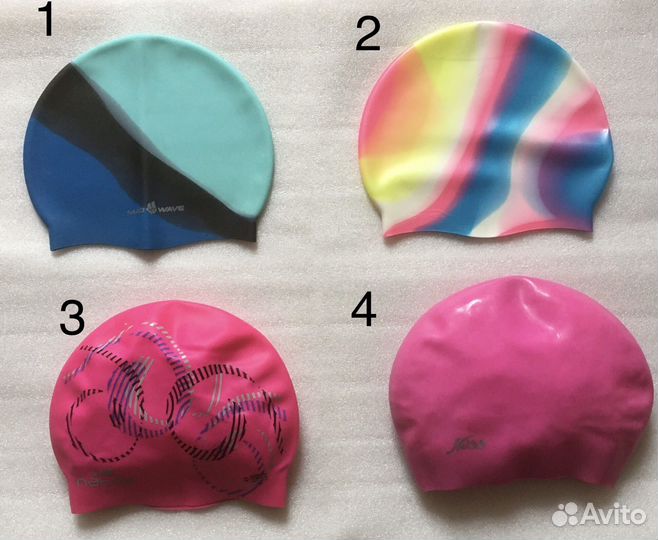 Шапочки силиконовые для плавания