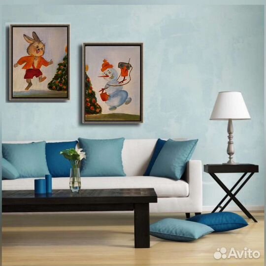 Картина маслом Новый год