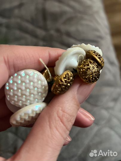 Керамические металлические винтажные пуговицы
