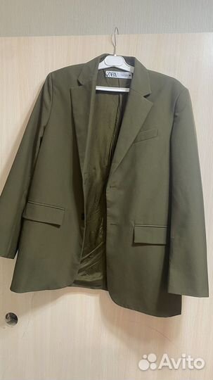 Пиджак zara хаки