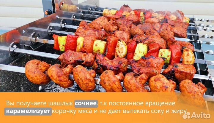 Идеальный шашлык всегда Электровертел для мангала