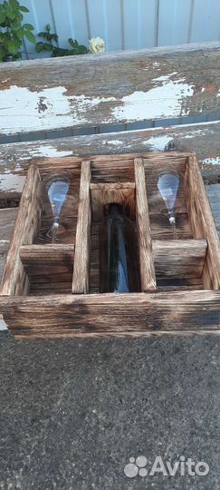 Подарочный ящик для вина и бокалов