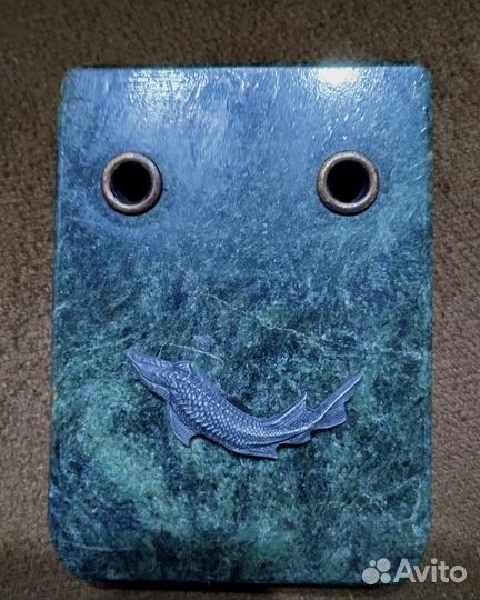 Подставка для шариковых ручек, Осетр змеевик СССР