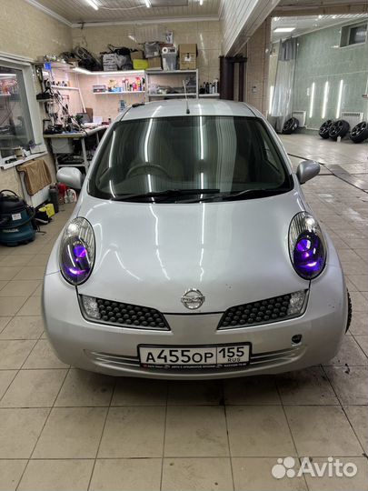 Фары с линзами nissan march