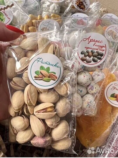 Набор сухофрукты, орехи с чаем