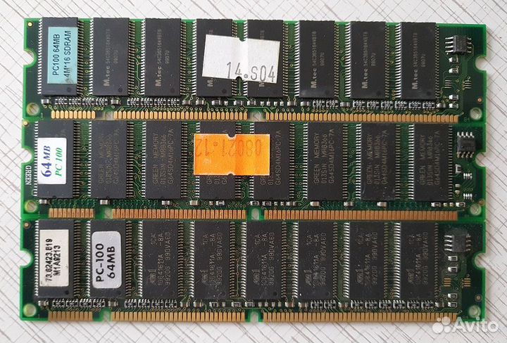 RAM sdram, 64Mb, PC100