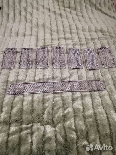 Накладки хром на решётку радиатора на Grand cherok