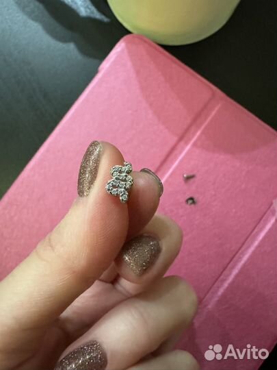 Серебряные серьги пирсинг