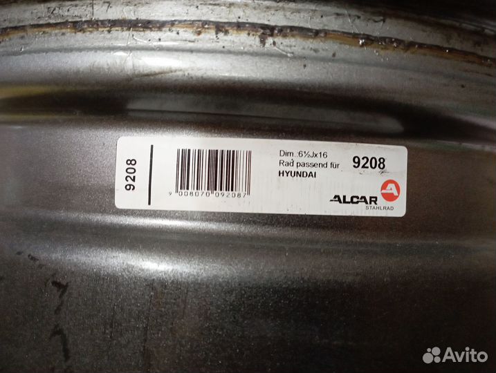 Колесный диск alcar stahlrad (KFZ) 9208 Hyundai H1