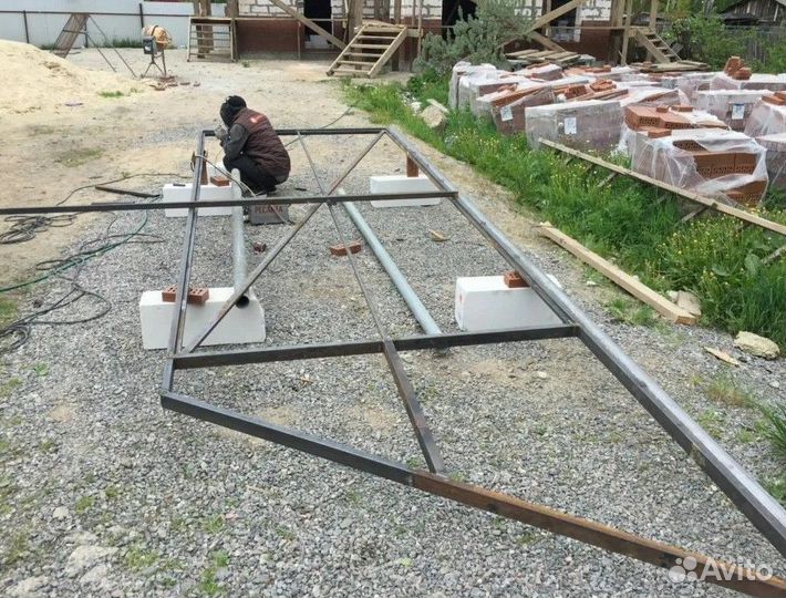 Откатные ворота свари сам (с балкой)