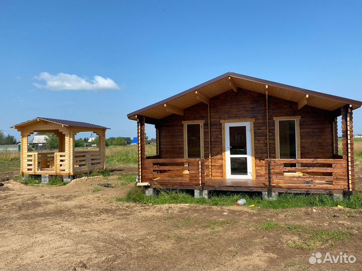 Сруб дома бани беседки из мини бруса