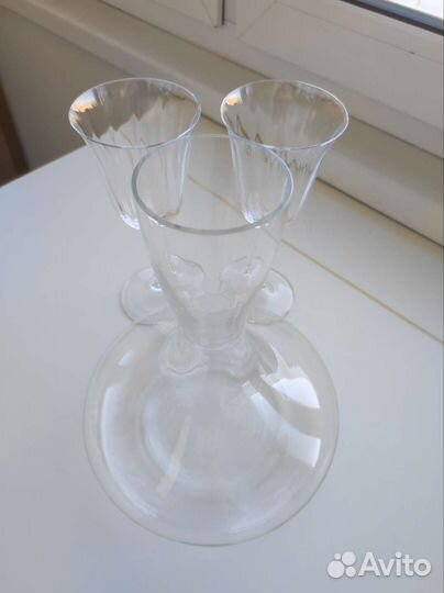 Декантер для вина + два фужера