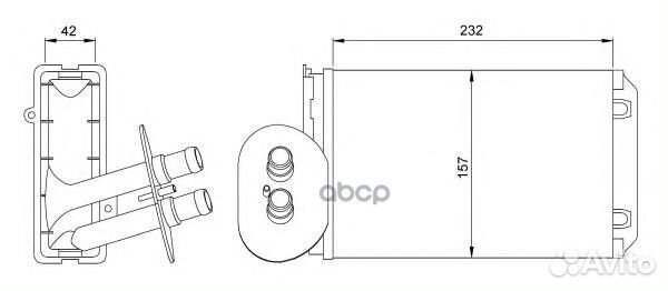 Радиатор отопителя VW Transporter IV 1.8-2.8/D