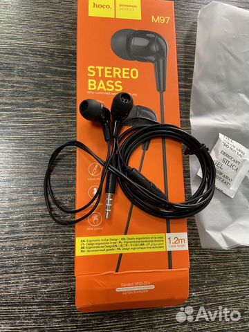 Новые Наушники проводные Ноcо М97 с микрофоном