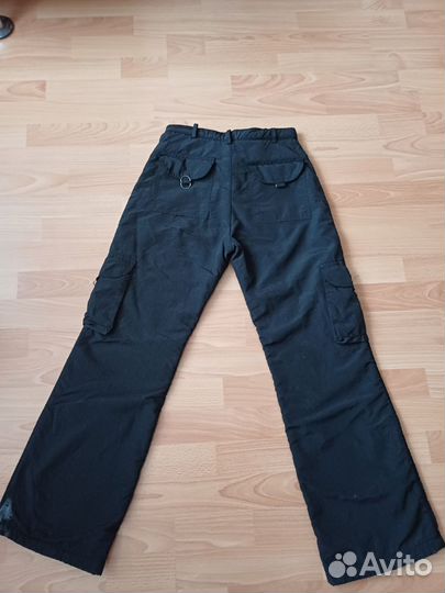 Утепленные балоневые штаны (карго)