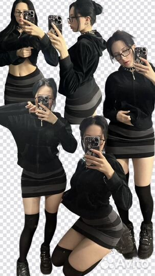 Юбка и кофта y2k