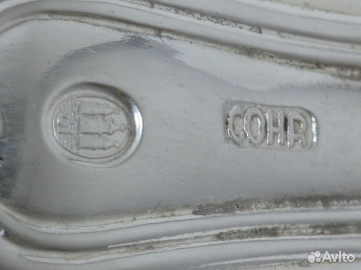 Серебряные обеденные ложки, 4 шт. Дания, 1961 год