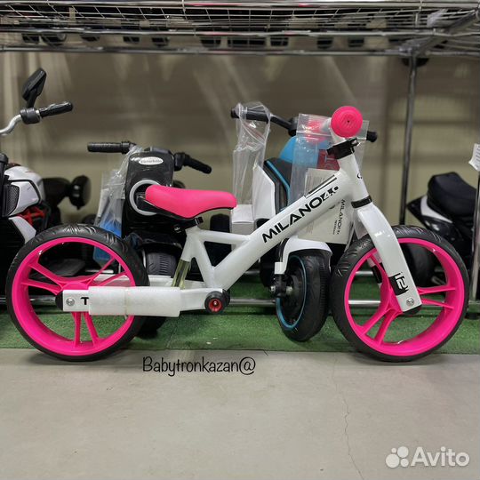 Беговел tech team milano 4.0 розовый