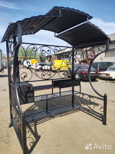 Мангал садовый с печкой 