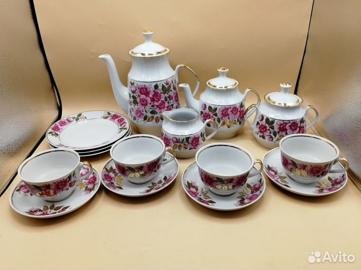 Чайный сервиз 15 пр. Цветы Мара Рига Рижский фз