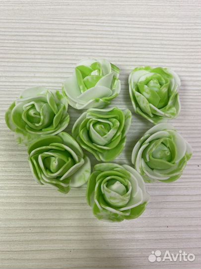 Мраморные розы из фоамирана