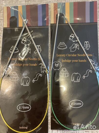Спицы круговые 40 см, 2,25 мм и 2,75мм