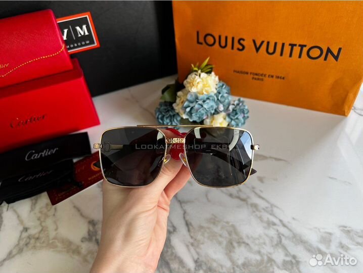 Cartier мужские солнцезащитные очки