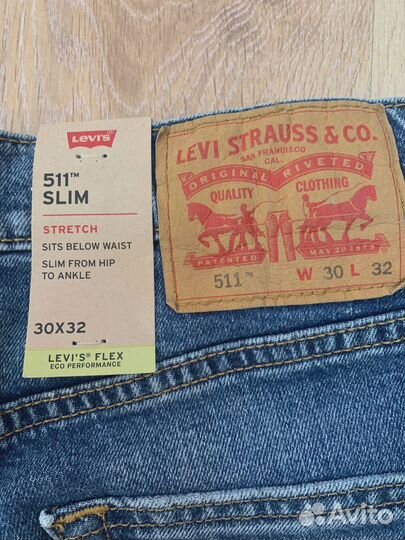 Оригинальные Джинсы Levis Men 511 Slim Stretch