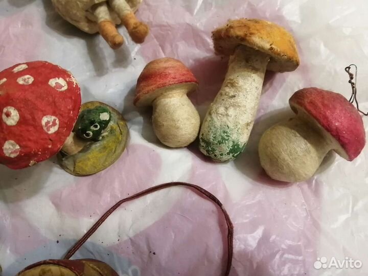 Ватные елочные игрушки СССР