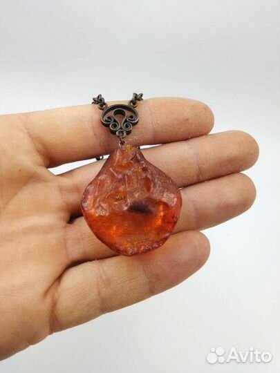 Кулон подвеска янтарь СССР