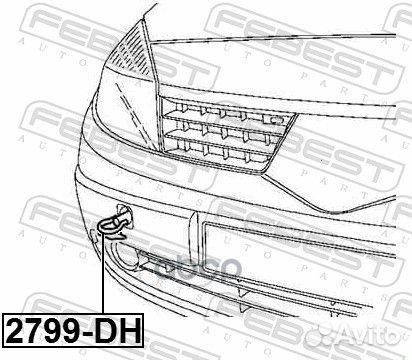 Петля буксировочная volvo 2799-DH Febest