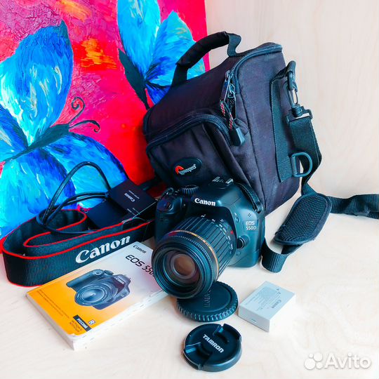 Canon 550d с объективом 55-200(пробег 10.253)