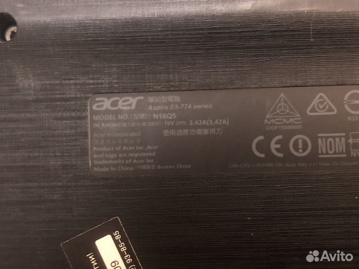Ноутбук Acer Aspire E5-774 series