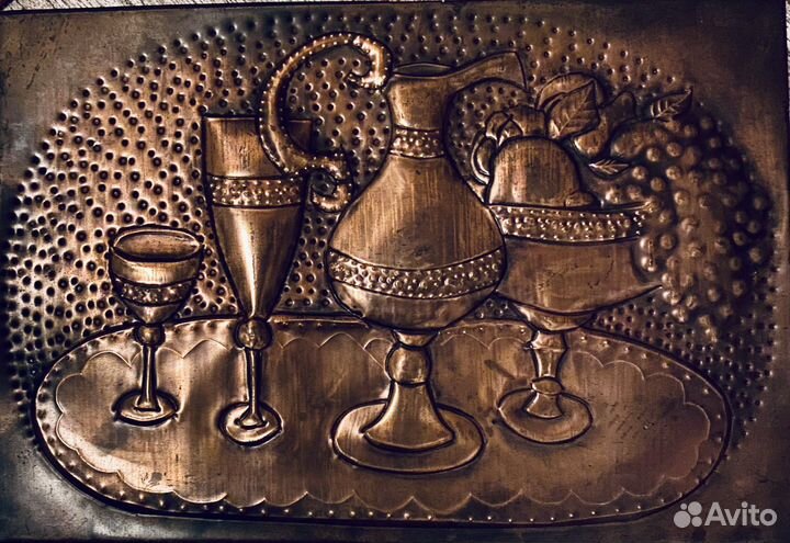 Картина медная чеканка СССР