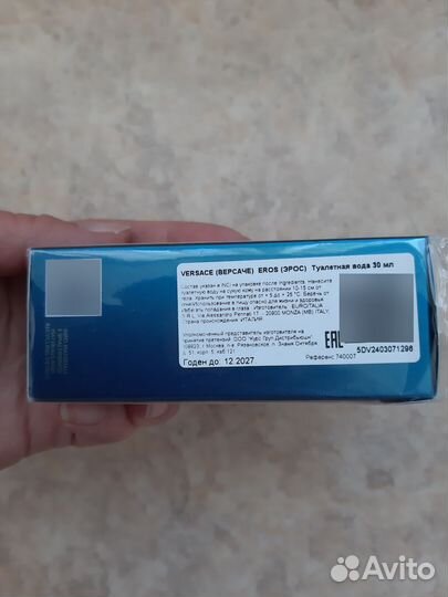 Туалетная вода versace eros оригинал