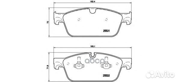 Колодки тормозные дисковые перед mercedes-B