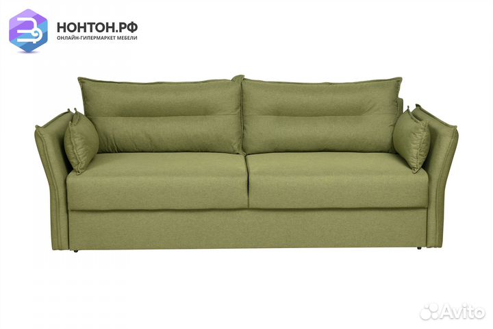 Диван еврокнижка Бруклин 3-х местный светло-зелены