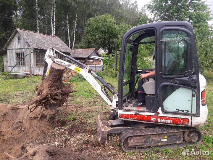 Услуги миниэкскаватора. Копка траншей