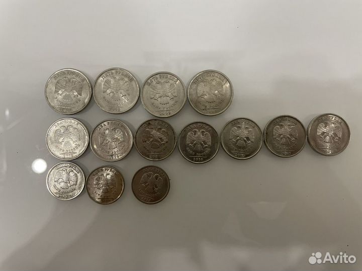 Монеты России 1,2,5 рублей спмд
