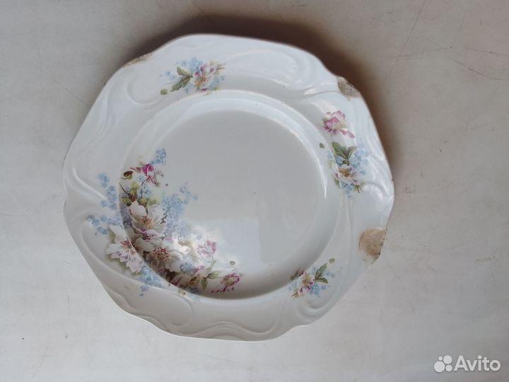 Старинная тарелка Кузнецовский фарфор