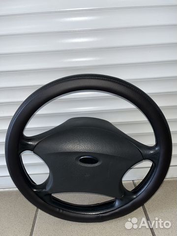 Оплетка на руль р-р М (37-39см) Эко/кожа Ч 1319С
