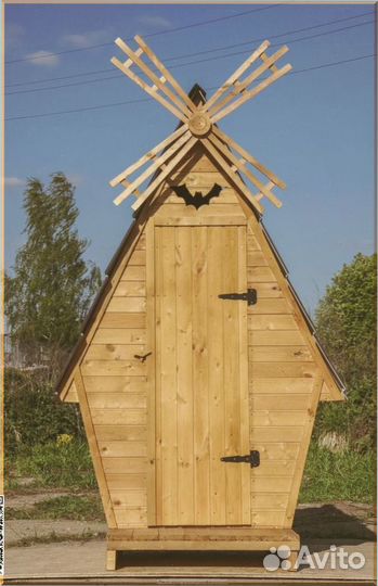 Дачный туалет с декором XWF